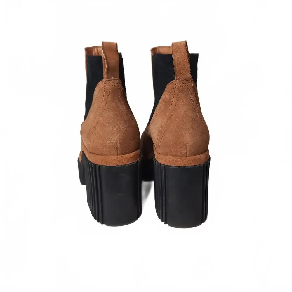Gianni Bini Ryker Suede Lug Sole Platform Boots Size 8.5 - Picture 3 of 5
